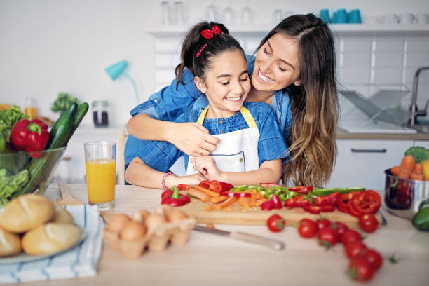 istock Mother and daughter are cooking in the kitchen 1266596523