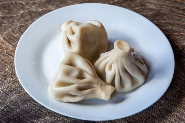 istock Georgian dumplings khinkali with meat 1266597036