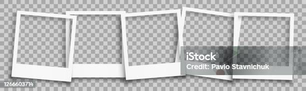 Frame Empty Grouped Group Empty White Photo Frame With Shadows Stock Vector Stock ...