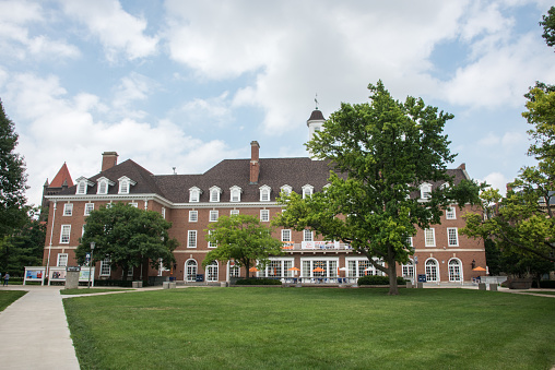 Champaign-Urbana, Illinois, United States-April 30,2014: Illini Union student services building on the University of Illinois campus.