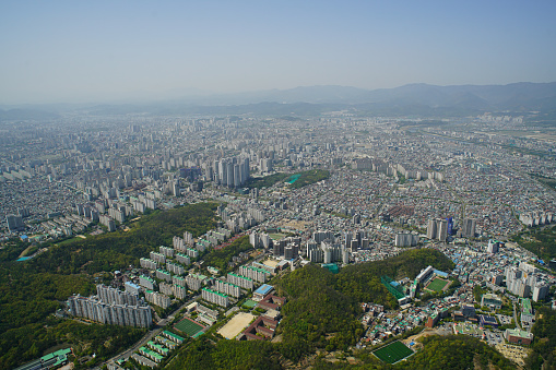 Daegu, Daegu, Gyeongsangbuk-do, Korea photographed by drone