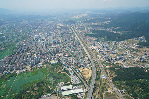 Daegu, Daegu, Gyeongsangbuk-do, Korea photographed by drone
