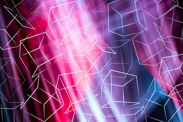istock Matrix Style Abstract Futuristic Glowing Background For Technology 1266607485