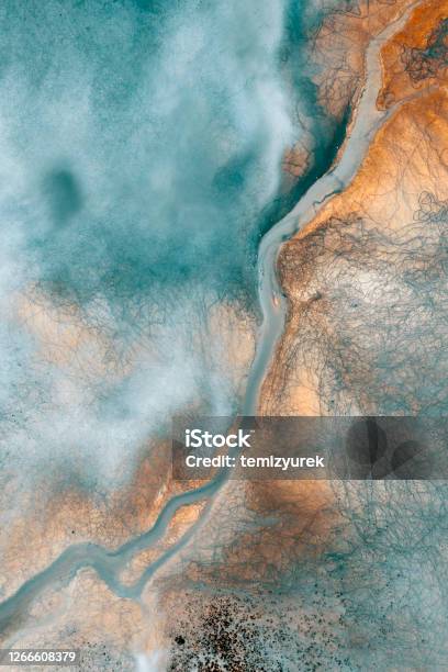 Aerial View Of Beautiful Natural Shapes And Textures Stock Photo - Download Image Now