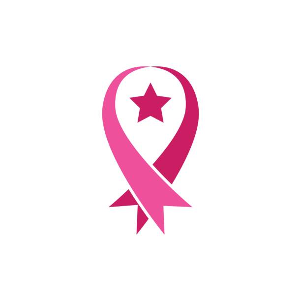 乳がんの意識、 - breast cancer breast cancer awareness ribbon social awareness symbol human hand点のイラスト素材／クリップアート素材／マンガ素材／アイコン素材