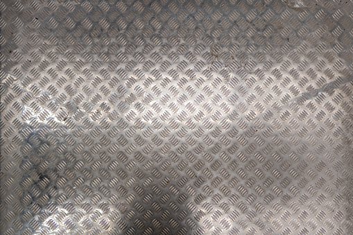 stainless steel skid proof elevator floor texture and background.