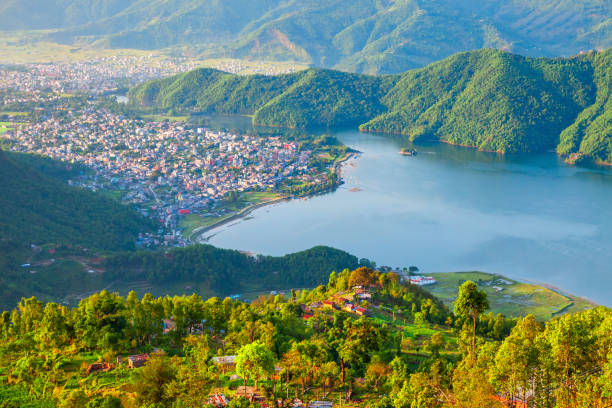 istock Phewa Lake aerial view in Pokhara 1266618536