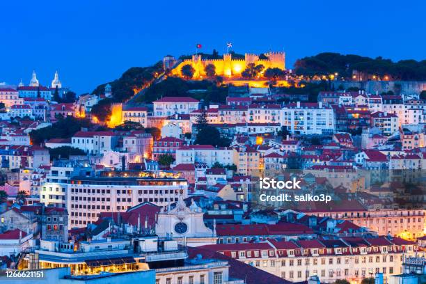 Saint George Castle In Lisbon Portugal Stock Photo - Download Image Now - Prince George of Wales, City, Town