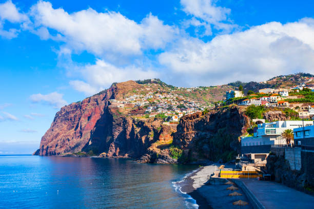 Cabo Girao cliff in Madeira, Portugal Cabo Girao is a cliff located along the southern coast of the island of Madeira in Portugal point lobos state reserve stock pictures, royalty-free photos & images