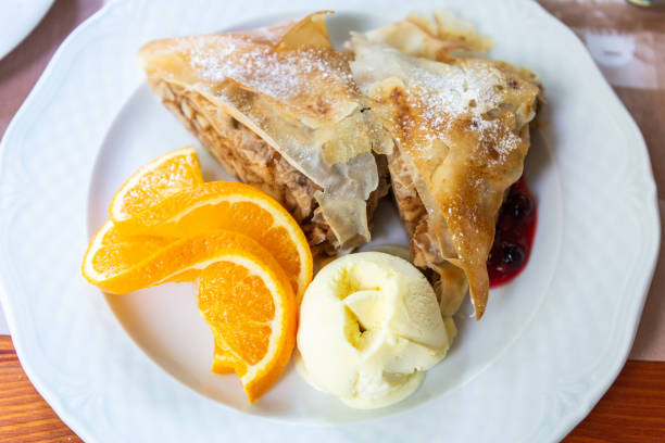 istock Plate of apple strudel 1266624464