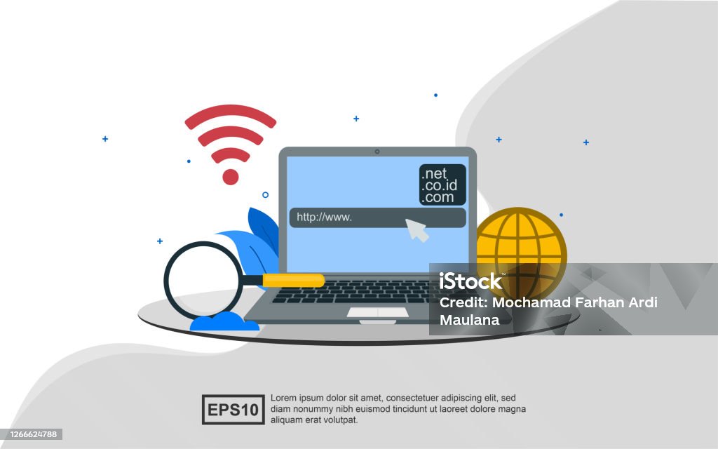 Domain Panel Vector Domain Concept Vector Illustration Flat Design Good For Presentation ...
