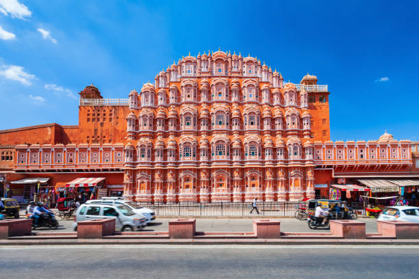 Hawa Mahal Palace in Jaipur, India JAIPUR, INDIA - OCTOBER 09, 2013: Hawa Mahal Palace or Palace of the Winds in Jaipur city in Rajasthan state of India hava stock pictures, royalty-free photos & images
