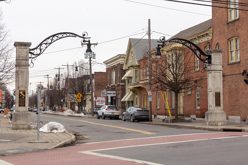 Schenectady, NY / United States - Dec. 29, 2019: A image of Little Italy