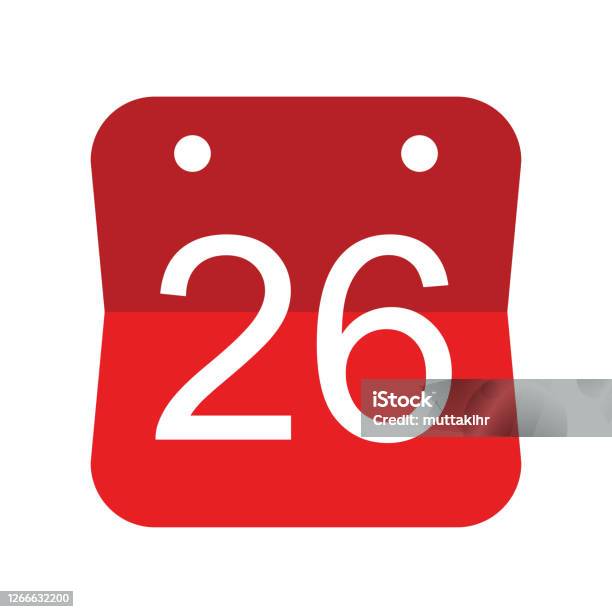 26 Event Date Icon 26 Calendar Date Icon Stock Illustration Download