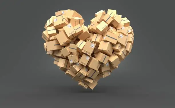 Photo of Packages in heart shape