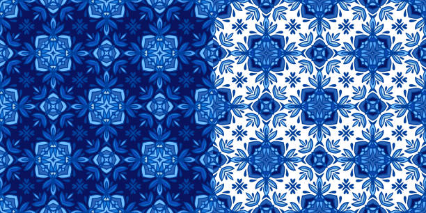 istock Abstract damask flower seamless ornamental watercolor paint pattern. Elegant luxury texture for wallpapers, backgrounds and page fill 1266641700