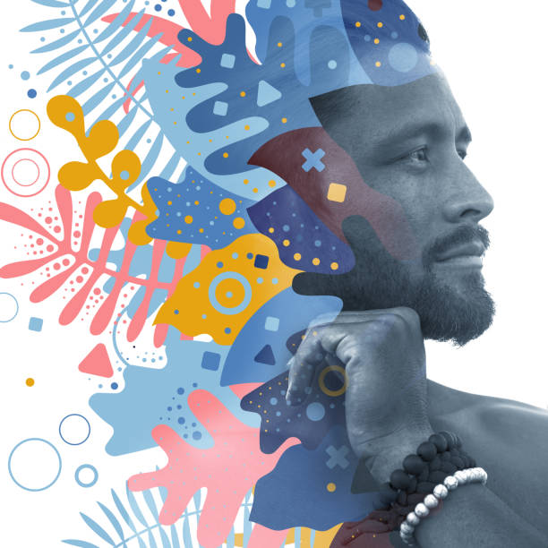 istock Portrait combined with a digital illustration 1266642150