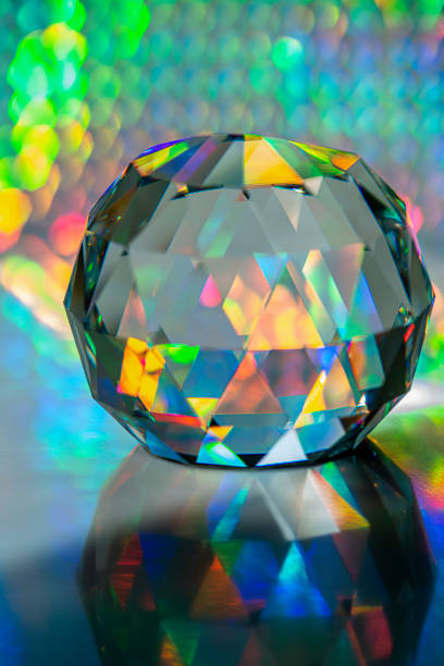 istock Refraction of light through the crystal 1266642885