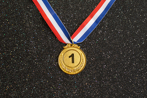 Gold Silver and Bronze Medals. 3D Render