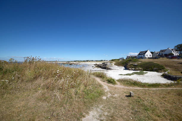 istock Coastal Nevez beach low tide 1266650713