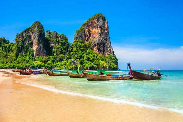 istock Clear water beach in Thailand 1266651125