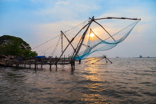 istock Chinese fishing nets in Cochin 1266651653