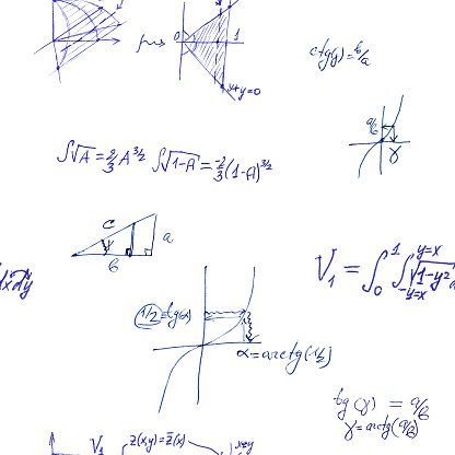 Graph Formulas Patterns Seamless Science Pattern With Math Design Mathematical Graph And ...
