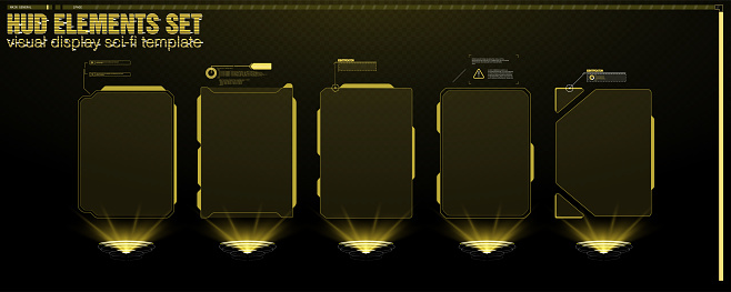 Information Box Bars And Modern Digital Info Frame Layout Templates ...
