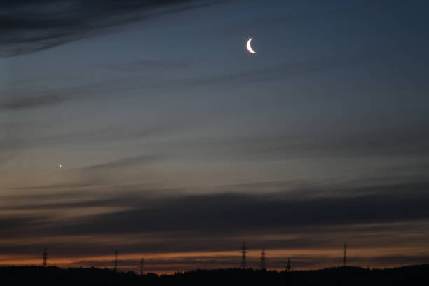 istock Waning moon in the night sky 1266662014