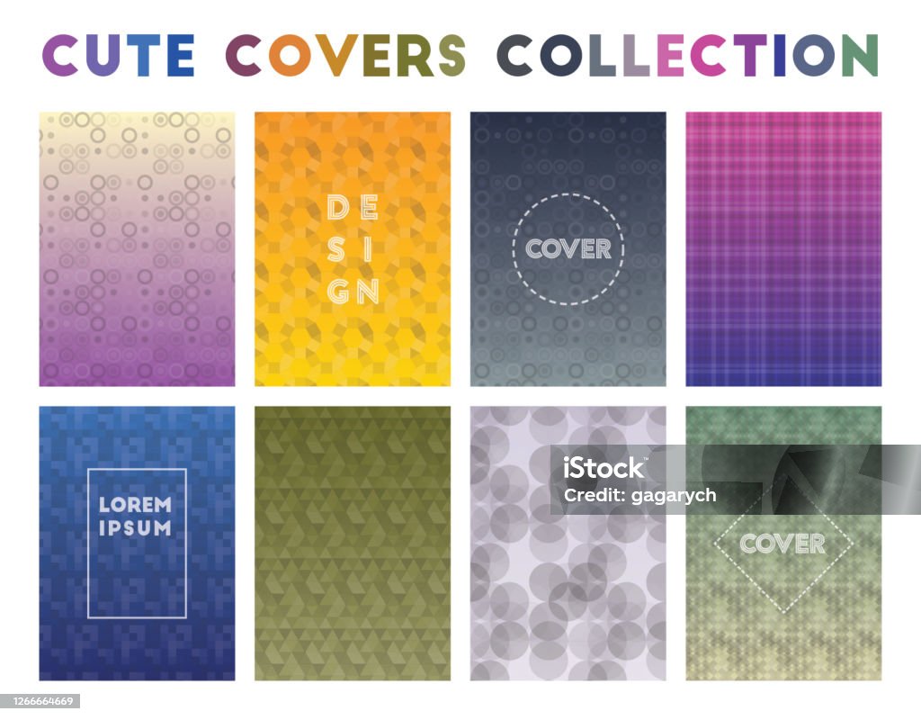 Cover Develope Cute Cute Covers Collection Stock Illustration - Download Image Now ...