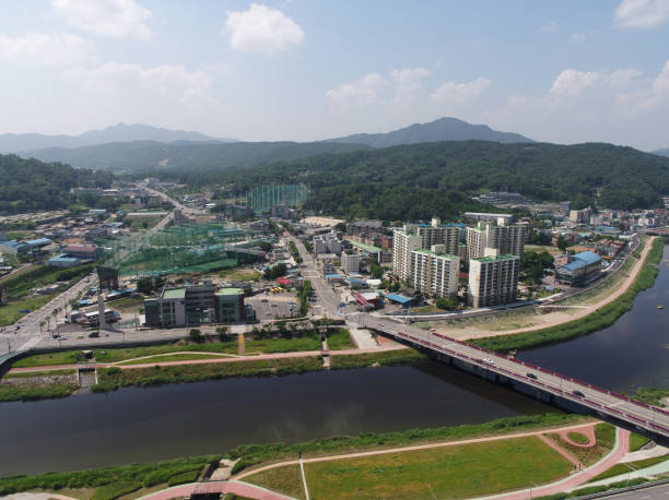 Dongducheon, Gyeonggi-do, Korea, aerial photography taken by drone