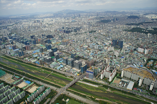 Doksan-dong, Seoul, Korea photographed by drone