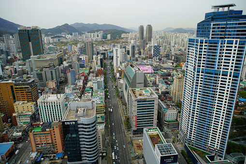 Busan, Korea, aerial photography taken by drone