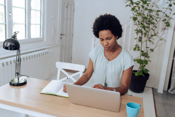 istock African-American entrepreneur working from her home office 1266670609
