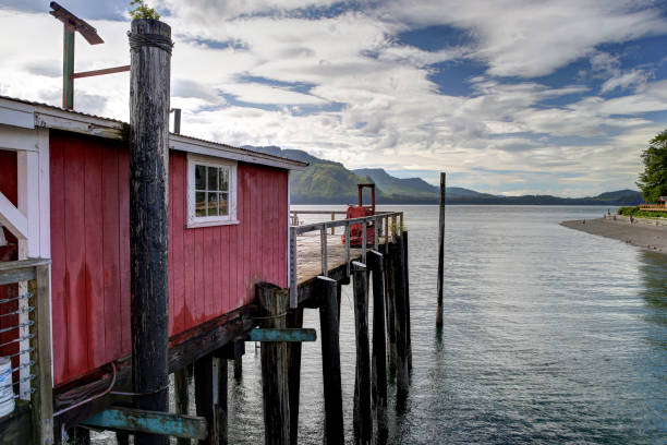 istock The harbour fish processing shacks along Icy Strait Point at Hoonam Alaska 1266670906