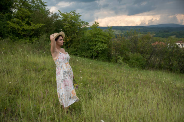 istock Girl at village 1266673133