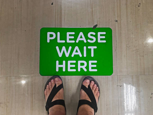 istock Social Distancing Sign on Floor 1266673239