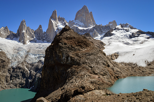 Mount fitz roy in the andes, argentinian patagonia