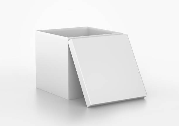 istock White Realistic Square Box Mockup, Blank Cardboard Cube box, 3d Rendering isolated on white background ready for your design 1266679147