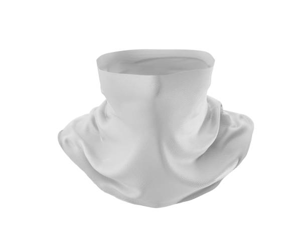 istock White Neck gaiter mockup, Blank Fabric necker dust proof 3d Rendering isolated on white background 1266679860