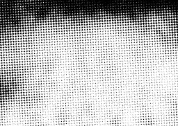 Gradient halftone vector texture overlay. Monochrome abstract splattered background. Gradient halftone dots vector texture overlay grunge background stock illustrations