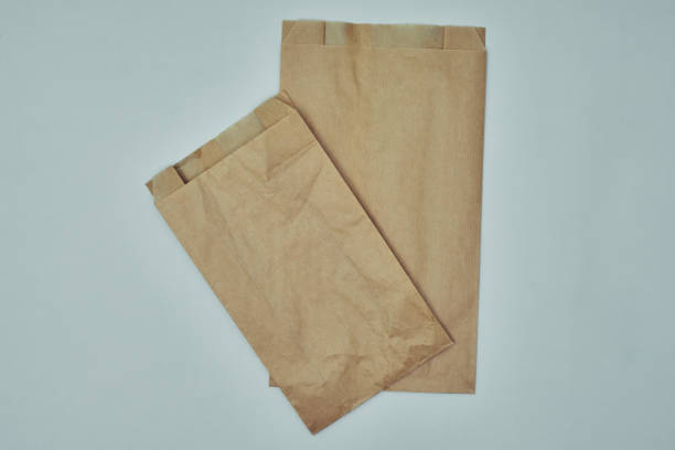 istock Disposable paper bags. Eco-friendly disposable tableware. Environment protection. 1266683962