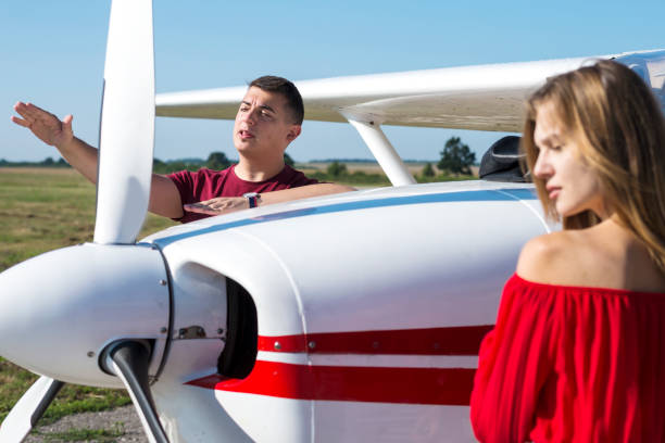 istock Stylish woman welcome aboard a flight ready aircraft 1266685194