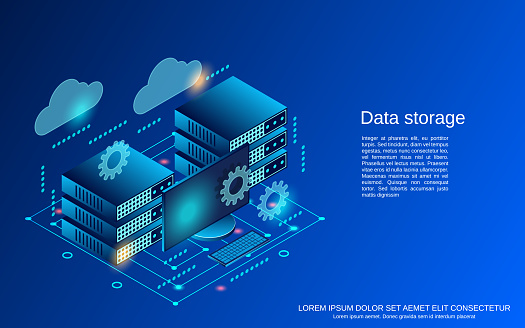 Data Storage Vector Concept Stock Illustration - Download Image Now ...