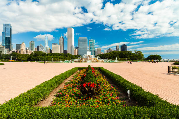 grant park chicago - grounds city life park grant park fotografías e imágenes de stock