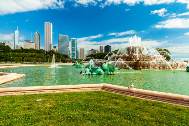 グラント パーク シカゴ - grounds city life park grant park ストックフォトと画像