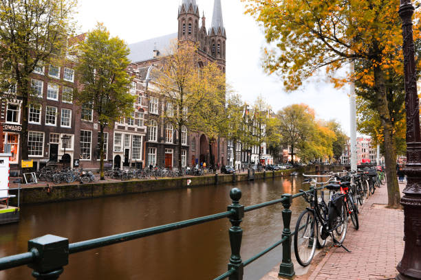 istock canal landscape in Amsterdam 1266706757