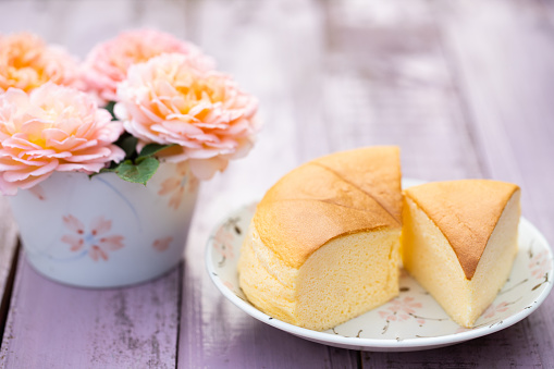 Japanese Cheese Cake .Egg cake with Japan, cotton cake.