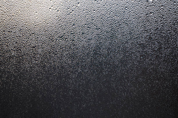 istock Misted glass. Condensation drops on the window. Background. Texture. 1266709771