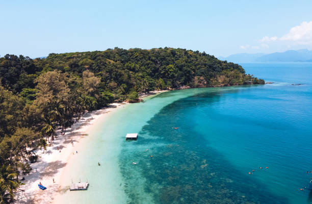 istock Clear water on the island,Bright blue sea and beach 1266712086